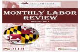 Monthly Labor Review - Maryland · Baltimore, MD 21201 410-767-2250 The Monthly Labor Review provides workforce and labor market information and is funded by a grant awarded by the