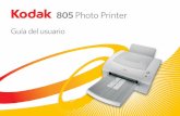 805 Photo Printer - resources.kodak.com...imágenes frente a las marcas de huellas dactilares. La impresora 805 es el modelo más reciente de impresoras de sublimación de tinta de