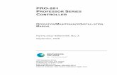 PRO-201 PROFESSOR S CONTROLLER - Matheson · This document describes the installation, operation, and maintenance of the PRO-201 Siemens PLC semi-automated controller. ... The PRO-201