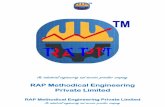 RAP Methodical Engineering Private Limitedbalance of plants (coal handling, ash handling, airconditioning, fire fighting, CW and ACW Systems, cooling tower, chimney). As a B.E. (Production)