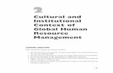 Cultural and Institutional Context of Global Human ...Chapter 2: Cultural and Institutional Context of Global Human Resource Management. 27. compares societies on this basis. 8. By