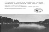 U.S. GEOLOGICAL SURVEY Water-Resources Investigations Report 95–4284 · 2015-10-27 · I Precipitation-Runoff and Streamﬂow-Routing Models for the Willamette River Basin, Oregon