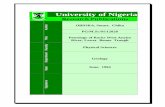University of Nigeria of Rocks West...Mr. Obiora, Smart qhika, a postgraduate student in the Department of Geology, University of Nigeria, N~ukkn, has SA t isfac torily completed the