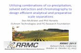 Utilizing combinations of co precipitation, extraction …...Utilizing combinations of co‐precipitation, solvent extraction and chromatography to design efficient analytical and