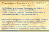 Competenza linguistica BICS/CALP...Competenza linguistica Gli immigrati adulti tendono essenzialmente a chiedere le BICS e hanno questo solo obiettivo ed è a questo obiettivo che