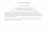 Czardas - De Bra · 2019-10-25 · The famous Czardas has been performed on accordion, solo, by many artists. But as it is a piece for violin solo and orchestra it is also very suitable