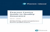 Pearson Centre Guide to Quality Assurance ba… · Pearson Centre Guide to Quality Assurance 2019-20 Stage 2: A visit from our Lead Standards Verifier Your Lead Standards Verifier