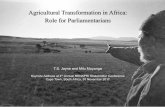 Agricultural Transformation in Africa: Role for …...Agricultural Transformation in Africa: Role for Parliamentarians T.S. Jayne and Milu Muyanga Keynote Address at 4thAnnual RENAPRI