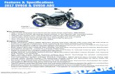 Features & Specifications sheet for 2017 Suzuki …d14zk5dyn3jy6u.cloudfront.net/assets/features/_2017/...• The SV650 features a new Suzuki Easy Start system (which was firstfeatured