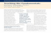 Teaching the Fundamentals · 2013-06-06 · Phonics and decoding phonics lessons follow consistent instructional routines based on principles of direct, explicit instruction. Applying