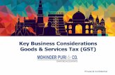 Key Business Considerations Goods & Services Tax (GST)1).pdf · GST Blacklisting –Joint Committee Report (Draft) A system of “GST Compliance Rating” is proposed to be introduced
