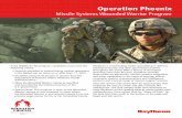 Operation Phoenix...Operation Phoenix Raytheon is a technology leader specializing in defense, homeland security and other government markets throughout the world. With a history of