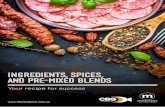 NGIREDIEN STS,CES, PI NAD P-XREDMEI BLENDS... Your recipe for success NGIREDIEN STS,CES, PI NAD P-XREDMEI BLENDS CBS Foodtech m meister spice THE ULTIMA TE BLEND C BS Foodtech has