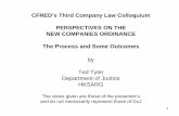 CFRED’s Third Company Law Colloquium …...1 CFRED’s Third Company Law Colloquium PERSPECTIVES ON THE NEW COMPANIES ORDINANCE The Process and Some Outcomes by Ted Tyler Department