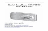 Kodak EasyShare C913/CD93 digital camera · 2011-12-06 · Choose a Scene mode—for great pictures in practically any situation! 1 Turn the Mode dial to Scene . 2 Press to display