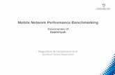 Mobile Network Performance Benchmarking · 2015-06-17 · accessibility, retain-ability, mobility service integrity and coverage Calls of 60 sec duration with a 20 sec idle wait time
