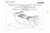Variable Gap Magnet Manual · 2019-12-13 · Magnetic Demonstration System EM-8644B Variable Gap Magnet EM-8618 Magnetic Force Accessory EM-8642A 1 CAUTION: STRONG MAGNETIC FIELD.Do