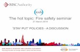 The hot topic: Fire safety seminarEvacuation strategies – the options Progressive BS 9999 indicates two categories: • Progressive horizontal evacuation (hospitals, residential