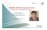 SHARE MVSE Requirements - Amazon S3s3-us-west-1.amazonaws.com/watsonwalker/ww/wp... · SHARE MVSE Requirements Presented to zNextGen Project Cheryl Watson Watson & Walker, Inc. September