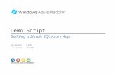 Building a Simple SQL Azure Appbandgap.cs.rice.edu/classes/comp410/resources/Using Azure... · Web viewBuilding a Simple SQL Azure App Lab version:2.0.0 Last updated:8/5/2010 Contents