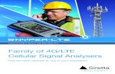 Family of 4G/LTE Cellular Signal AnalysersThe SNYPER family of 4G/LTE Signal Strength Analysers is an evolution in cellular signal analysis with backward compatibility to 3G and 2G