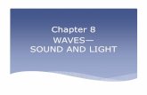 Chapter 8 WAVES— SOUND AND LIGHT...Chapter 8 WAVES— SOUND AND LIGHT ∗ Vibrations and Waves ∗ Wave Motion ∗ Transverse and Longitudinal Waves ∗ The Nature of Sound ∗ Resonance