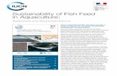 Sustainability of Fish Feed in Aquaculture · 2017-06-13 · aquaculture. Sustainability of raw animal material of aquatic origin