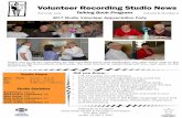 Volunteer Recording Studio News - Texas · Volunteer Recording Studio News Summer 2017 Talking Book Program Volume 6, Number 3 Talking Book Program Texas State Library & Archives