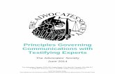Principles Governing Communications with Testifying Expertsadvocast.ca/assets/pdf/competition2017/19_Principles Governing.pdfPrinciples Governing Communications With Testifying Experts