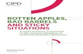 ROTTEN APPLES, BAD BARRELS AND STICKY SITUATIONS · The CIPD is the professional body for HR and people development. The not-for-profit organisation champions ... engaging firms directly