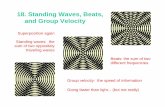 18. Standing Waves, Beats, and Group Velocity...18. Standing Waves, Beats, and Group Velocity Group velocity: the speed of information Going faster than light... (but not really) Superposition