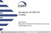 Analysis of AS112 Traffic - Carnegie Mellon University · 2007-06-05 · © 2007 Carnegie Mellon University Analysis of AS112 Traffic Sid Faber Network Situational Awareness Group