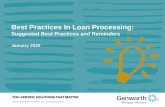 Suggested Best Practices and Reminders · Best Practices In Loan ProcessingBest Practices In Loan Processing 33. Declarations and signatures –Permanent resident alien or Non- ...
