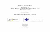 FINAL REPORT Analysis of Heat Pump Installation Practices and … · 2020-03-26 · FINAL REPORT Analysis of Heat Pump Installation Practices and Performance Prepared for the Heat