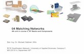 04 Matching Networks 06 - RFID-Systems · 2016-04-28 · 04 Matching Networks 4th unit in course 3, RF Basics and Components Dipl.-Ing. Dr. Michael Gebhart, MSc RFID Qualification