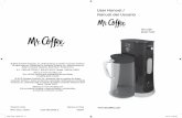 User Manual / Manual del Usuario - Mr. Coffee...• Automatic Shut-Off – Turns off your iced tea maker when steeping/ brewing cycle is complete. • Water and Ice Markings on Pitcher