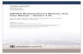 SIERRA Multimechanics Module: Aria User Manual – Version 4 · SANDIA REPORT SAND2016-4159 Unlimited Release Printed May 2, 2016 SIERRA Multimechanics Module: Aria User Manual –