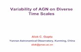 Variability of AGN on Diverse Time Scales · 2018-08-03 · Variability of AGN on Diverse Time Scales Alok C. Gupta Yunnan Astronomical Observatory, Kunming, China ... at GeV in LBL