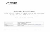 Request for Proposals (RFP) For a Turnkey Project, …...CSIR RFP No. 3266/04/02/2019 Page 1 of 24 Request for Proposals (RFP) For a Turnkey Project, to Equip, Shop fit and Reticulate