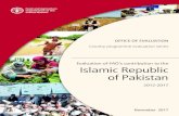 Evaluation of FAO’s contribution to the Islamic …COUNTRY PROGRAMME EVALUATION SERIES Evaluation of FAO’s contribution to the Islamic Republic of Pakistan 2012-2017 FOOD AND AGRICULTURE