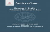 Courses in English Advanced Courses in Law · 2020-03-18 · 19 VALUE ADDED TAX ... All second level courses, including the law courses in English, run for ten or twenty weeks and
