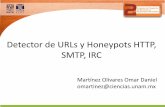 Detector de URLs y Honeypots HTTP, SMTP, IRC · 2017-05-23 · honeypot para servicios de IRC,HTTP y SMTP. Descripción ... correcta detección de amenazas en la red. Componentes