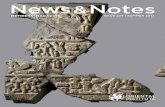 News Notes - University of Chicago Oriental Institute · 2017-06-14 · News & Notes is a quarterly publication of the Oriental Institute, printed exclusively as one of the privileges