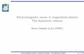 Electromagnetic waves in magnetized plasma The …despres/CHROME/DOCUMENTS/...Electromagnetic waves in magnetized plasma The dispersion relation Bruno Despr es (LJLL-UPMC) Electromagnetic