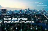 Februar 2019 COMM-UNITY EDV GMBH SOLUTIONS FOR … · 2019-02-22 · 2. Migration Tool (developed by Comm-Unity) consistency check repeatable processes test data-migration 3. Data-migration