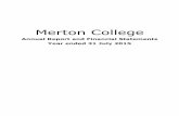 Merton College Financial Statements UNSIGNED 2015d307gmaoxpdmsg.cloudfront.net/collegeaccounts1415/Merton.pdf · 2016-02-26 · MERTON COLLEGE Year ended 31 July 2015 2 TABLE OF CONTENTS