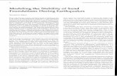 Modeling the Stability of Sand Foundations During Earthquakesonlinepubs.trb.org/Onlinepubs/trr/1995/1504/1504-003.pdf · Modeling the Stability of Sand Foundations During Earthquakes