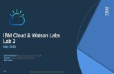 IBM Cloud & Watson Labs Lab 3...IBM Lab 3 –Expected Results Your Node-RED application is operationnal (using Node.js runtime), accessing Cloudant & IoT Foundation Services (QuickStart)