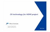 CX technology for HDPE project - MITSUI CHEM · 0,768, &+(0,&$/6 &21),'(17,$/ %hqhilwv 5hdol]h lghdo +'3( sro\phu vwuxfwxuh ([fhoohqw surshuw\ zlwk iorzdelolw\ $ 4xdolw\ % (dv\ 6lpsoh