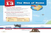 Chapter 13 The Rise of Rome - 6th Grade Social …...Romans believed that the goddess protected them and their city. Beginnings Geography Early Romans Ancient Rome 430 • Chapter